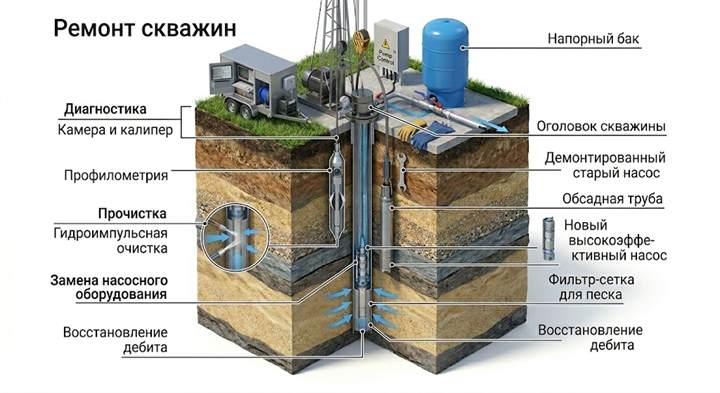 Ремонт скважин в Костроме